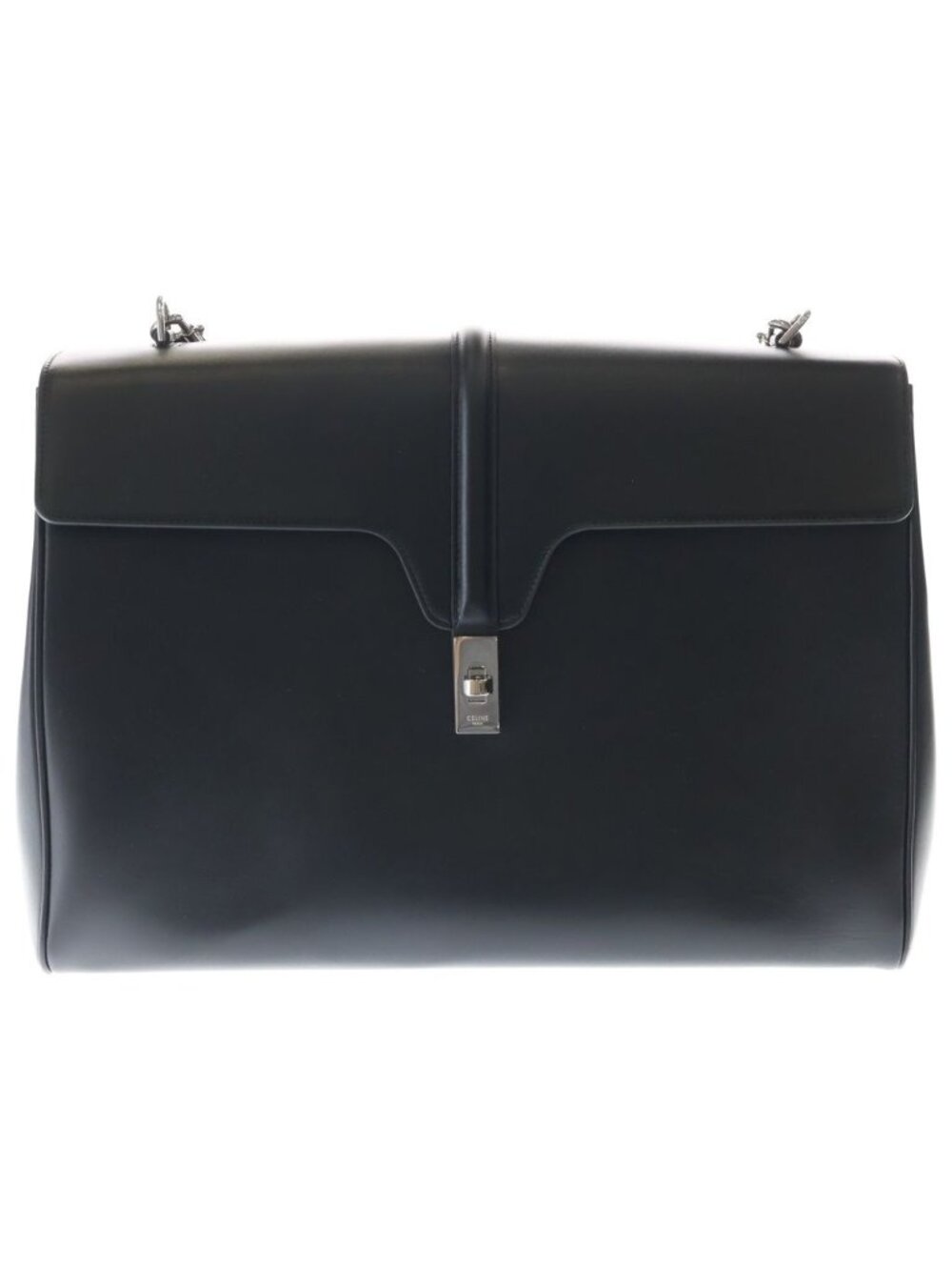 Celine 16 Saise Large Souple Shoulder Bag Leather Black